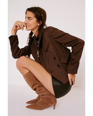 Tan fringe heels best sale
