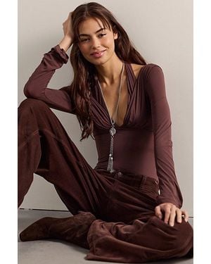 Intimately By Free People Date Night Duo Bodysuit By - Brown