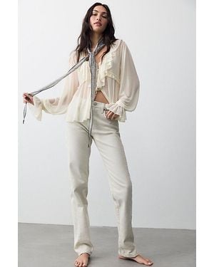 Free People We The Free Edie High-Rise Tapered Jeans - White