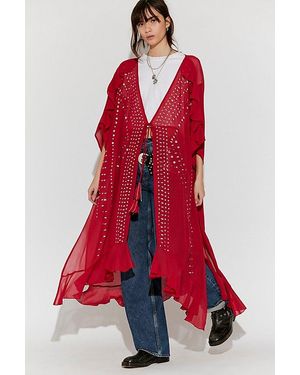 Free People So Billie Studded Duster Top - Red