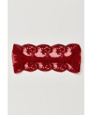 Free People Solana Lace Headband - Red