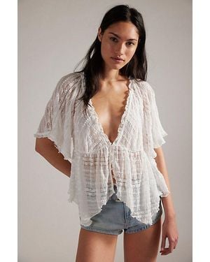 Free People In Your Dreams Lace Top - Grey