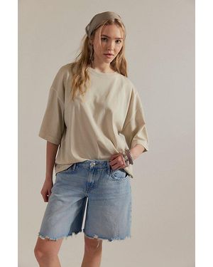 Free People Solana Low-Rise Shorts - Blue