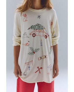 Free People Ava Long Sleeve Top - Grey