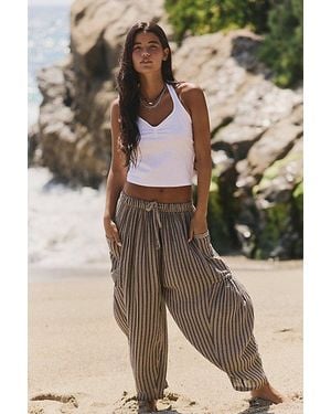 free-est Quinn Striped Trousers By - Natural