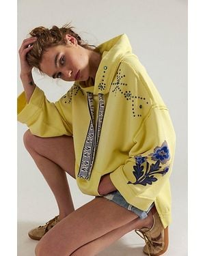 Free People Bejeweled Pullover - Yellow