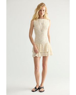 Free People Slow Burn Lace Mini Dress - Natural