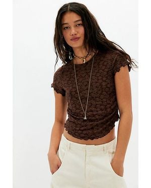 Free People Anora Baby Tee - Brown