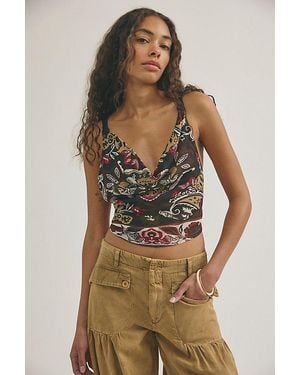 Free People Laila Cowl-Neck Top - Brown