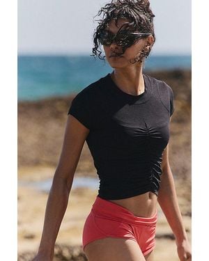 Fp Movement Tempo Ruched Uv Protection Tee - Blue