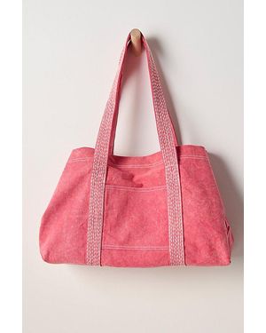 Free People Cora Canvas Tote - Pink