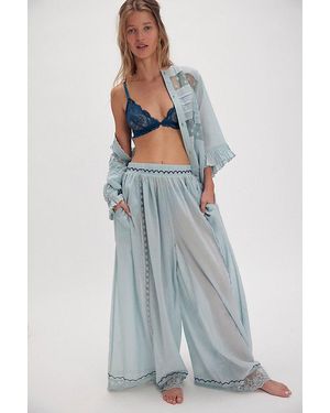 Free People Hey Lover Solid Sleep Trousers By - Blue
