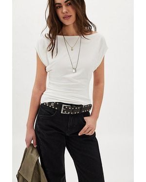 geel Fletcher Top - White