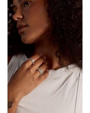 Free People Lumen Wide Stack Ring Set - Multicolour