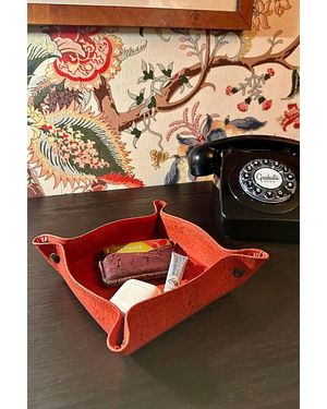 Tiradia Cork Tidy Catch All Tray - Red