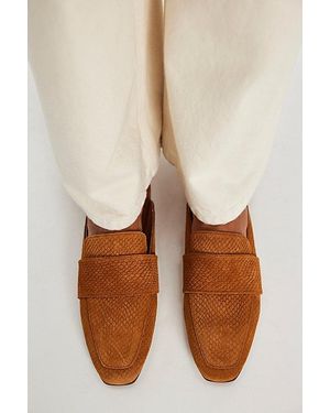 Free People At Ease Embossed Loafers - Blue