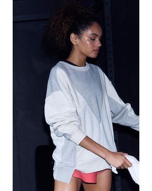 Fp Movement Colorblocked Relaxed Crew Neck Pullover - Brown