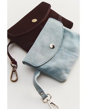 Free People Lyra Suede Wallet - Blue