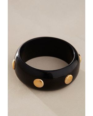 Free People September Fields Studded Bangle - Black
