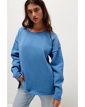 Free People Ella Roll-Neck Jumper - Blue