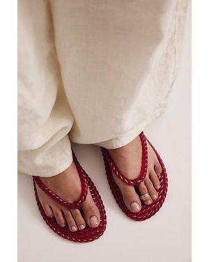 Brizza Arezzo Rope Walk Jelly Flip Flops By - Pink
