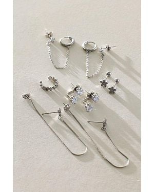 Free People Maison Stainless Steel Stud Pack - Grey