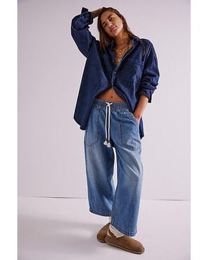 Free People We The Free Easy Peasy Pull-On Jeans - Blue