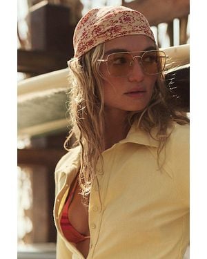 Free People Betty Aviator Sunglasses - Metallic