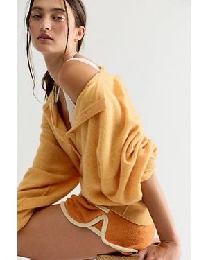 Free People Porta Cashmere Henley Jumper - Brown