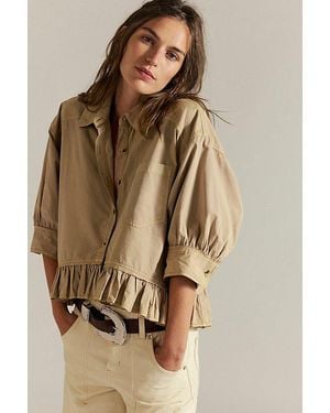 Free People Bailey Solid Shirt - Brown