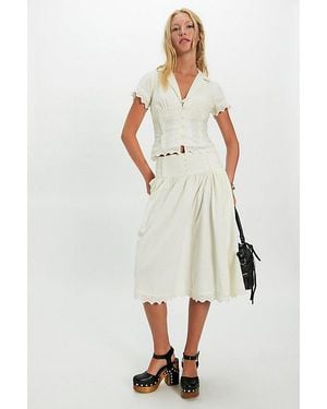 Free People In Your Eyes Midi Skirt Set - White