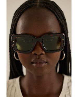 Free People Maren Square Sunglasses - Brown