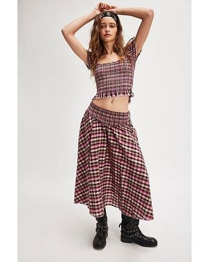 Free People Braveheart Plaid Set - Red