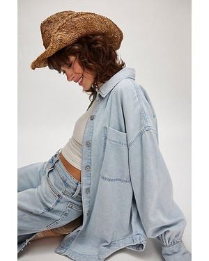 Free People Ashley Denim Shirt - Gray