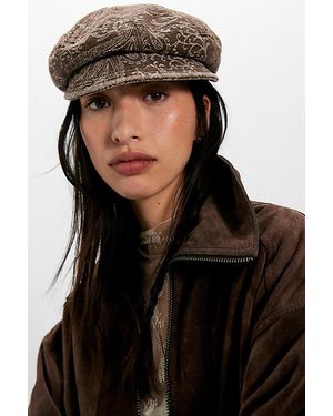 Free People Loui Sweater Cadet Hat in Red | Lyst