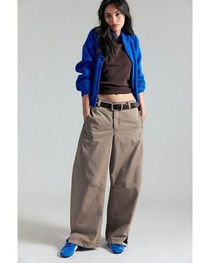 Free People Stand Up Barrel Chino Pants - Blue