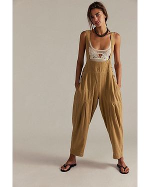 Free People Felix Tapered Overalls By - Natural