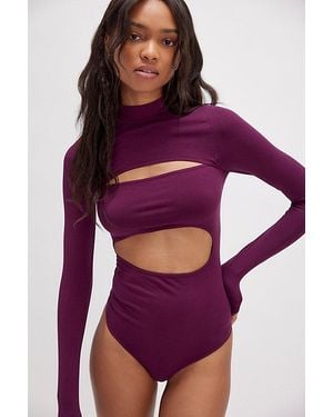 Intimately By Free People Cut It Out Bodysuit - Purple