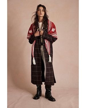 Free People Over The Coat Shawl Jacket - Pink