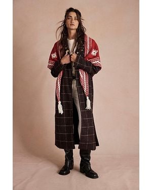 Free People Over The Coat Shawl - Pink