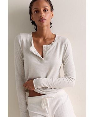 Intimately By Free People Dream State Henley Top By - Grey