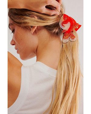 Solar Eclipse Hand Painted Claw Clip - Brown