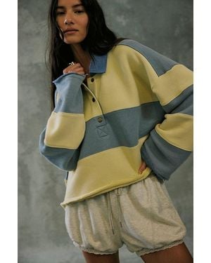 Free People Bubble Gum Rugby Sweatshirt - Green