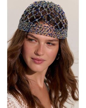 Free People Muse Beaded Disco Cap - Brown