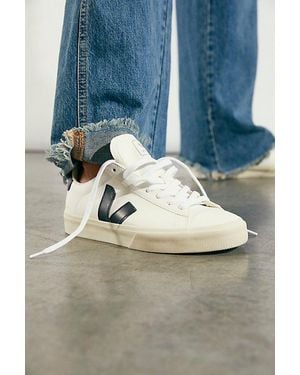 Veja Campo Trainers At Free People In Extra White/black, Size: Eu 37 - Blue