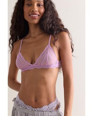 Intimately By Free People This Or That Lace Plunge Triangle Bralette By - Brown