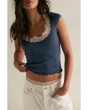 Intimately By Free People Oh My Darling Tee By - Blue