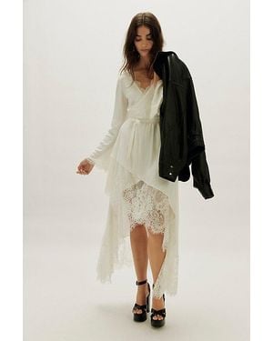 Nigel Preston Soho Wrap Long Sleeve Midi Dress - Multicolour