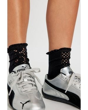 Free People Rubies Crochet Socks At In Black