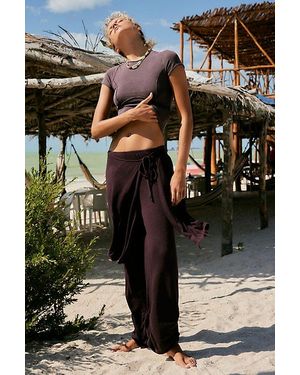 free-est Gauzy Knit Skants Top By - Black